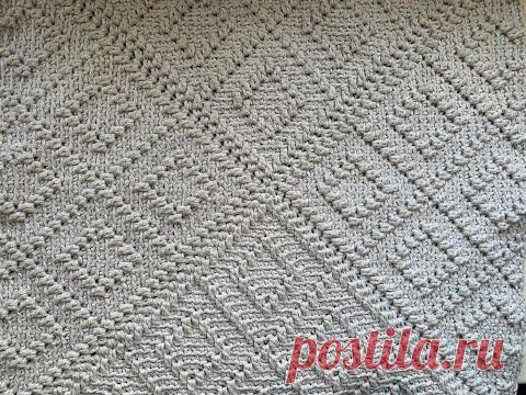 Мозаичный квадрат крючком: основа для подушек, пледов и ковров/Mosaic crochet square: DIY