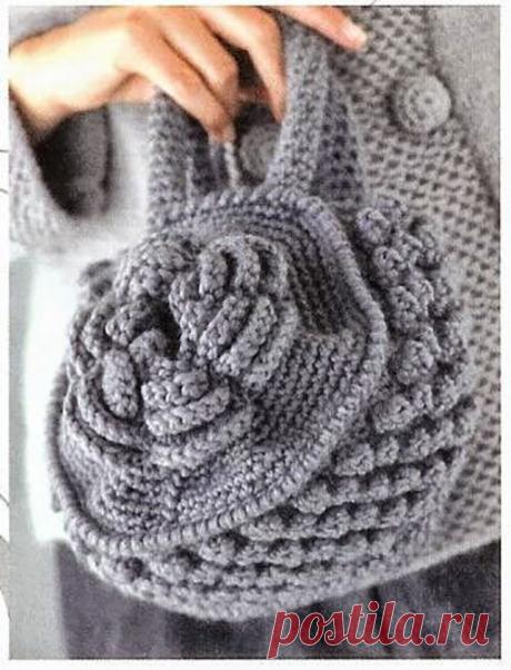 Шесть круглых сумок со схемами | 1000 идей для вязания спицами | Яндекс Дзен