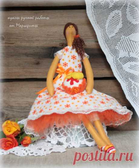 интерьерная кукла Настюша!рост 42см.Из натуральных материалов.