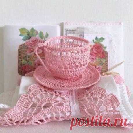 Вязаные чашечки, как сувенир
#вязание_крючком