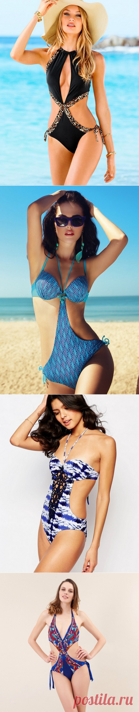 Самые модные слитные купальники 2017-2018 - монокини