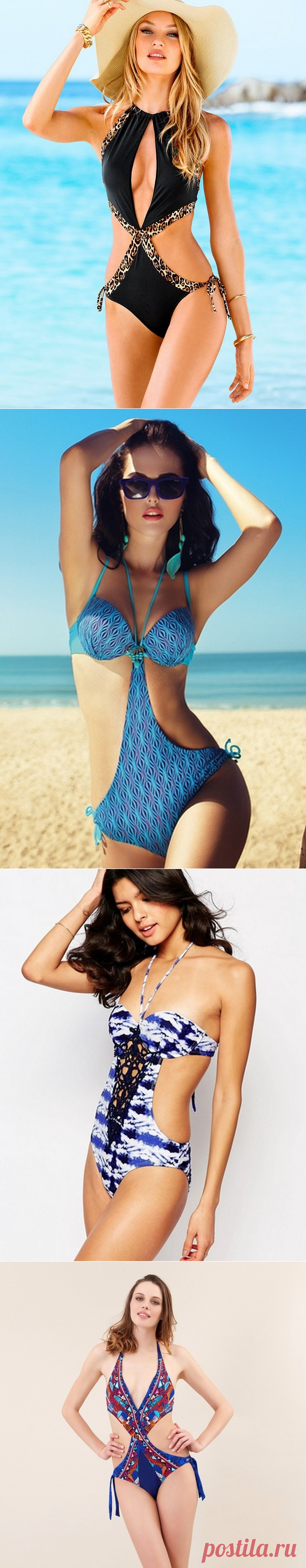 Самые модные слитные купальники 2017-2018 - монокини