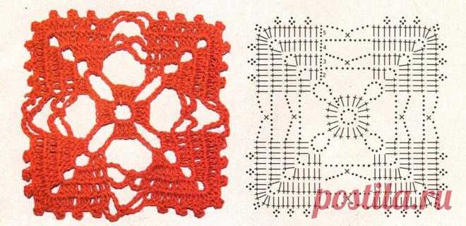 квадратные мотивы крючком со схемами - 85 тыс. картинок. Поиск Mail.Ru
