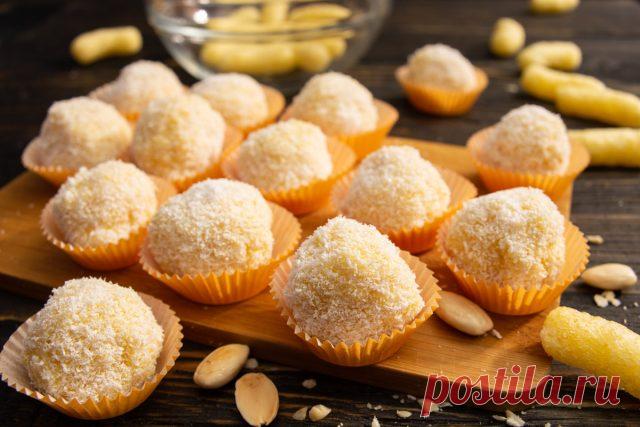 Домашние конфеты «Рафаэлло» с кукурузными палочками. Пошаговый рецепт с фото — Ботаничка.ru