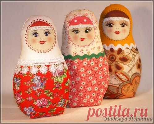 Текстильная кукла-матрешка своими руками