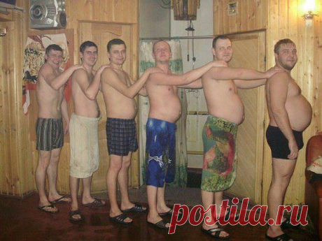 Стадии мужской беременности....))))))