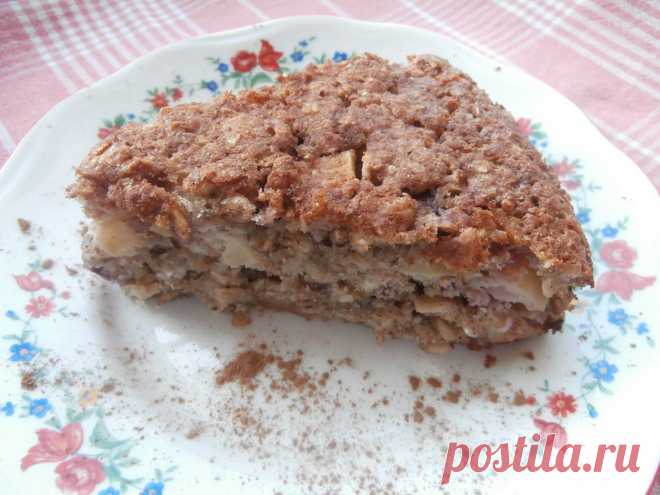 Простой пирог с яблоками, смородиной и овсянкой | Блог Лены Радовой