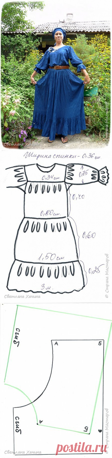 Платье традиционным кроем | Страна Мастеров