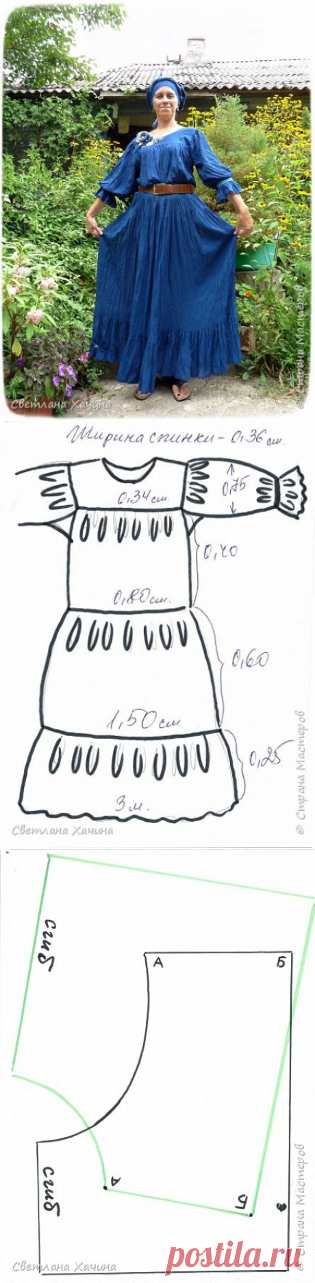 Платье традиционным кроем | Страна Мастеров