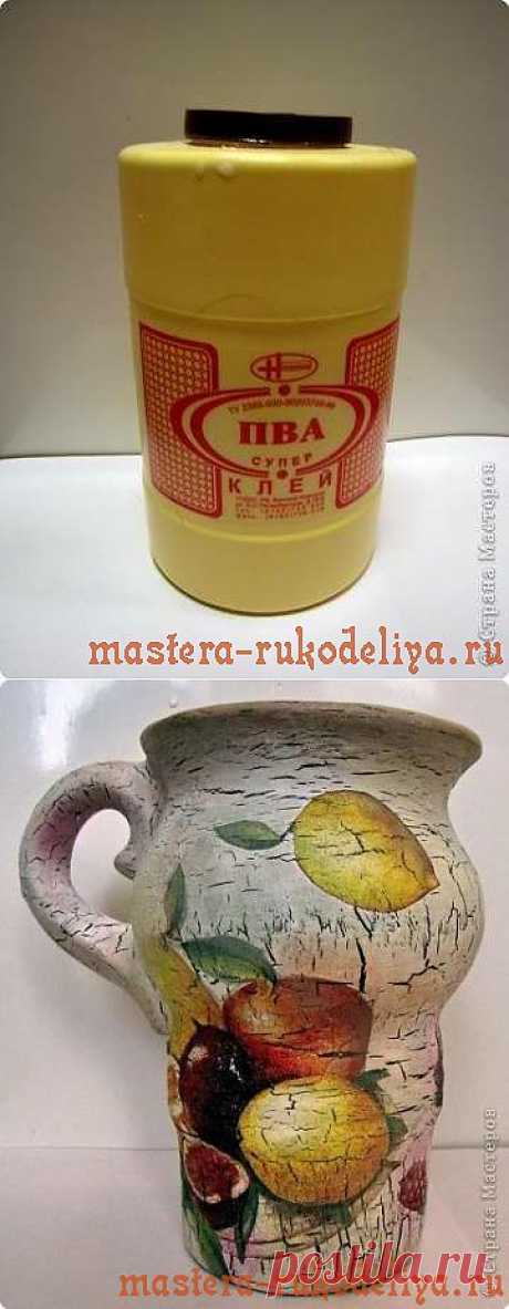 Мастер-класс по декупажу: Кракле с помощью клея ПВА
