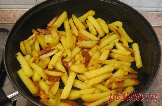 Способ приготовления вкусной жареной картошки, которая не разваливается на сковороде | Мой сад и огород | Яндекс Дзен