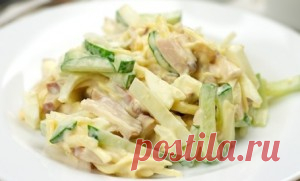 Подборка вкуснейших салатов с копченой курицей