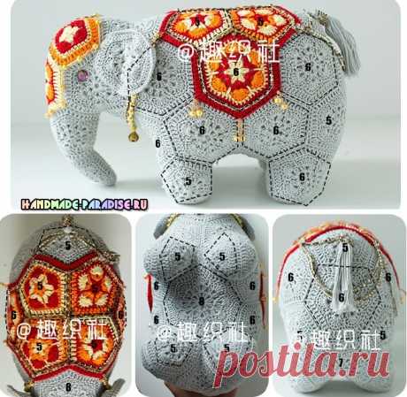Индийский слон мотивами африканский цветок