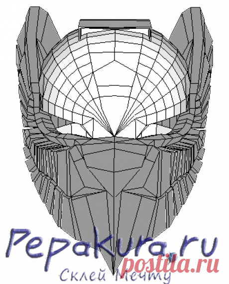 Шлем космодесантника Аквила из бумаги | Pepakura