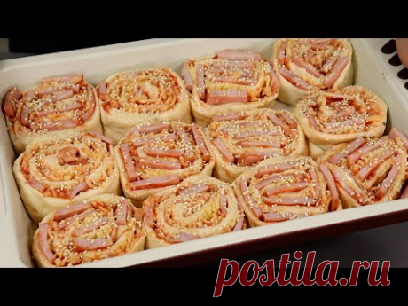 И на завтрак, и как перекус в школу или на работу Вкуснейшие и сытные БУЛОЧКИ-ПИЦЦЫ