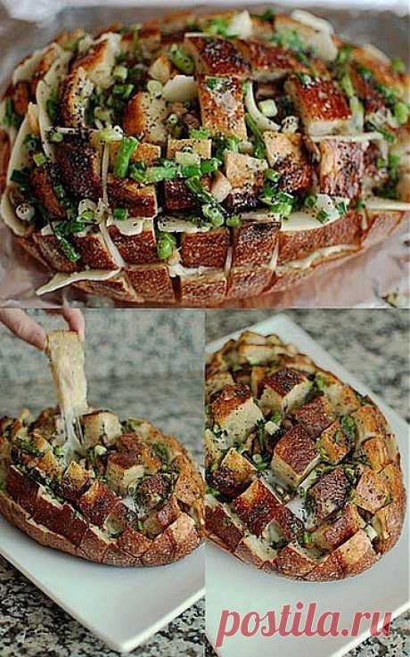 Как приготовить блюдо &quot;разваливающийся хлеб с сыром и грибами&quot; - рецепт, ингридиенты и фотографии | sloosh