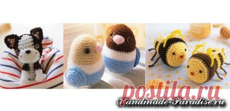 Игрушки Амигуруми крючком. Схемы Игрушки Амигуруми крючком. Схемы хорошего качества из японского журнала по вязанию миниатюрных игрушек крючком. Здесь есть схемы попугаев, собачки, пчел