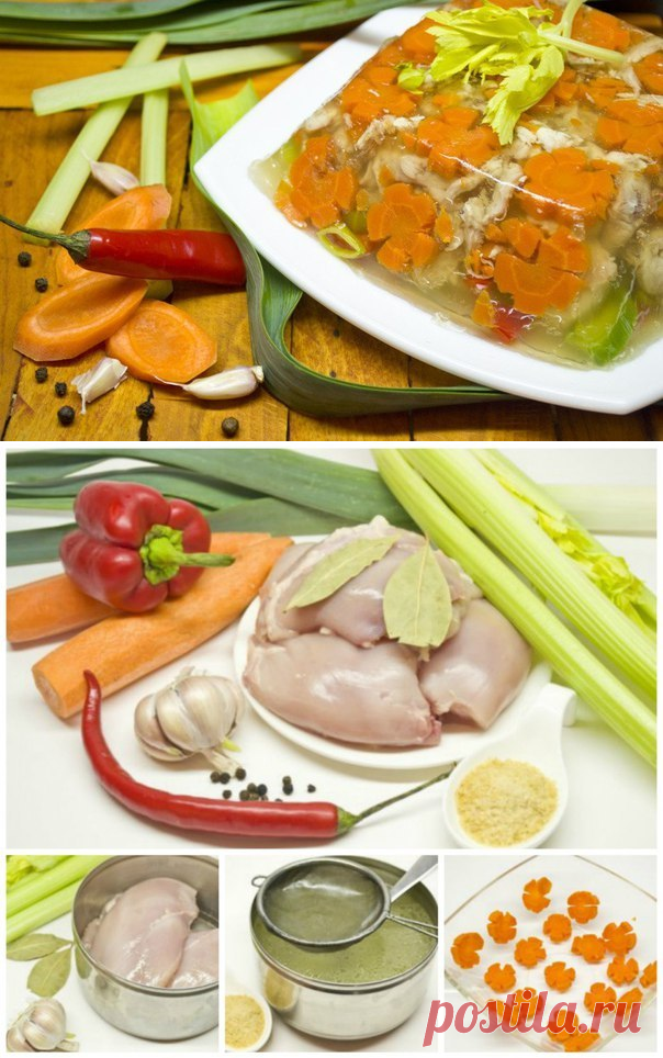 Взрывоопасно вкусно: Заливное из курицы - нежно и сочно!