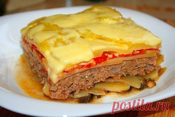 Овощная запеканка с фаршем / Занимательная реклама