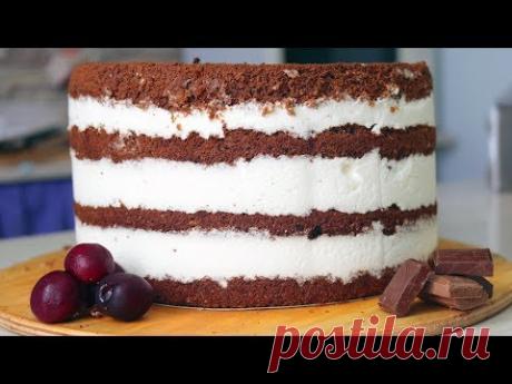 Похрустим? Шоколадный торт с черешней, хрустящей прослойкой и йогуртовым кремом - Я - ТОРТодел!