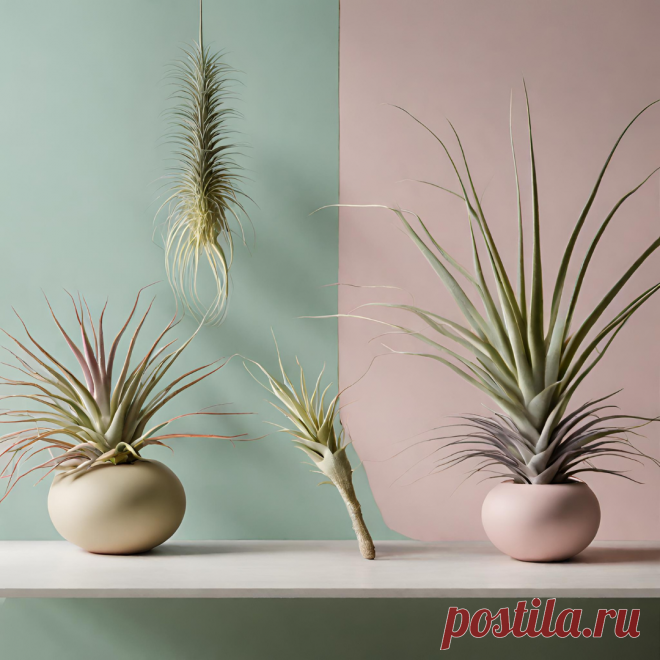 20 фото: тилландсия атмосферная в интерьере | Комнатные цветы и растения