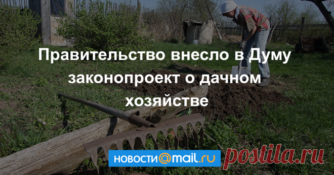 Правительство вносит в Думу законопроект о садоводстве и дачном хозяйстве