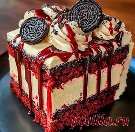 Торт Красный бархат с чизкейком и Oreo – как приготовить