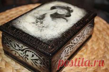 Шкатулка в стиле «Ретро» - Декупаж - Рукоделие и творчество - Каталог статей - Рукоделие-мое хобби