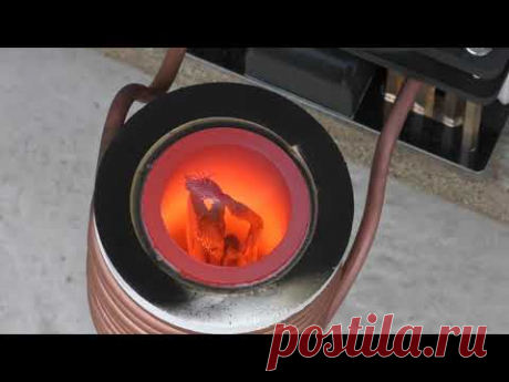 🔥ИНДУКЦИОННЫЙ НАГРЕВАТЕЛЬ С ЖИДКОСТНЫМ ОХЛАЖДЕНИЕМ, ПЛАВИМ МЕДЬ ЭЛЕКТРИЧЕСТВОМ 2900W
