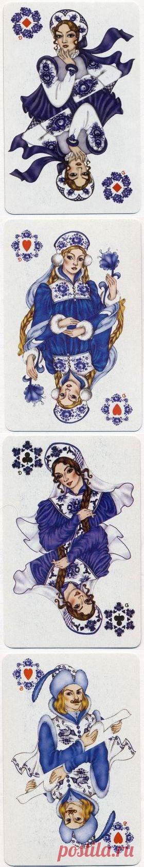 ИГРАЛЬНЫЕ КАРТЫ "ГЖЕЛЬ"
