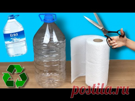 2 разные идеи с пластиковой бутылкой и салфеткой для полотенец | Переработать | Сделай сам