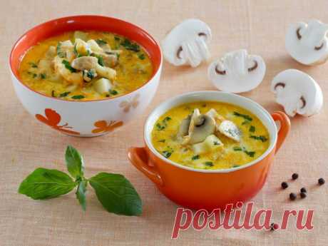 Сырный суп с шампиньонами : сливочный вкус из детства
