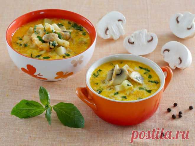 Сырный суп с шампиньонами : сливочный вкус из детства