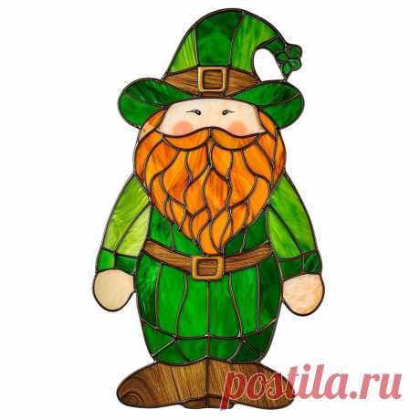 Leprechaun vidriera se aferra para celebrar el día de San Patricio Irish Heritage St Patty Party - Etsy Chile