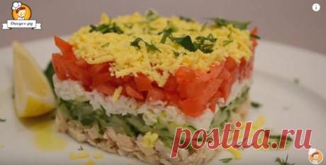 Слоеный салат с куриной грудкой - рецепт с фото / Простые рецепты