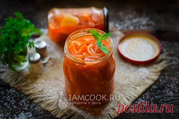 Лечо с морковью и томатной пастой