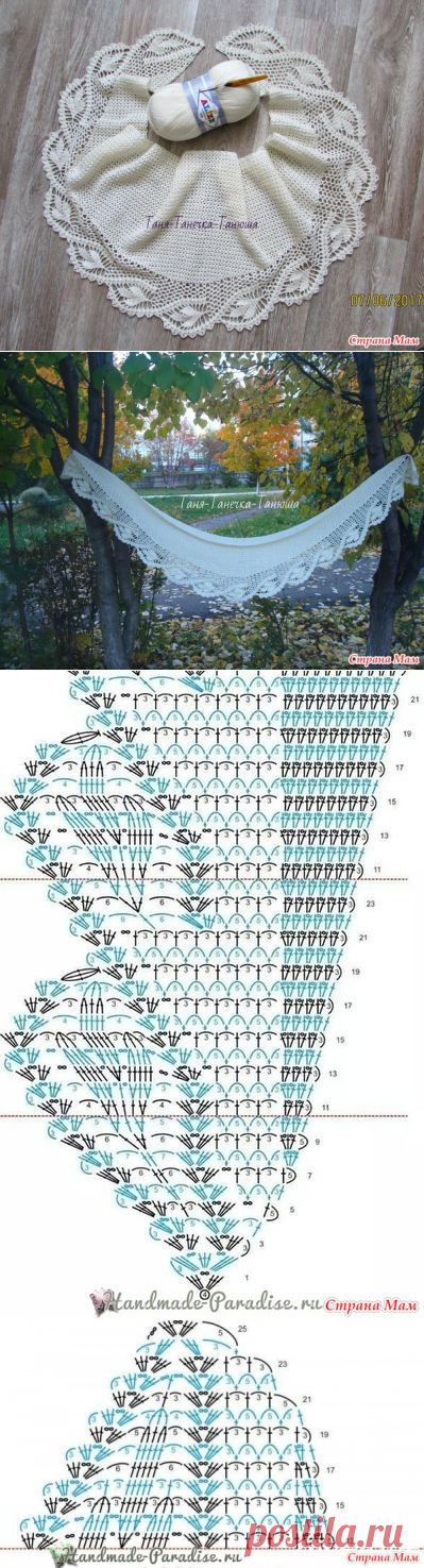 . Бактус "Рассвет в лесу" - Все в ажуре... (вязание крючком) - Страна Мам