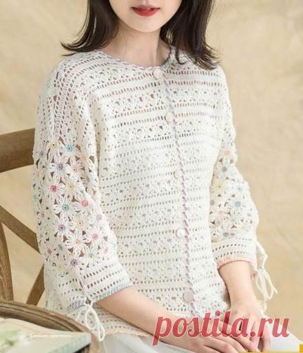 Пуловер, туника, жакет крючком со схемами - Интересные и красивые варианты | Вязание крючком | Дзен