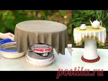 Smart Ideas From Rags And Cement -  An Extremely Economical Way To Make A Coffee Table,Beautiful