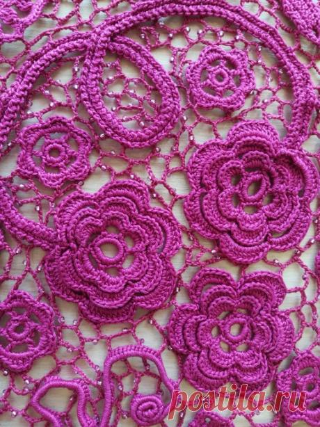 Начала новую работу - блуза в технике Ирландское кружево.