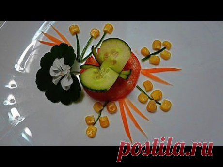 Бабочка из огурца! Butterfly cucumber! №1 Украшения из огурца! Decoration of cucbmber!