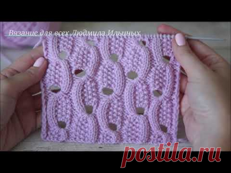 Ажурные витые дорожки узор спицами