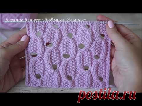 Ажурные витые дорожки узор спицами