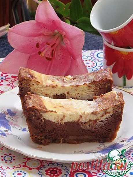 Шоколадно-сливочный чизкейк - кулинарный рецепт
