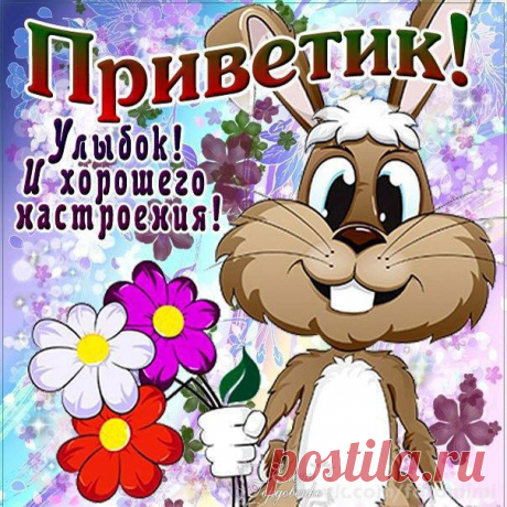 Открытки Привет букет  Подружке Привет открытки