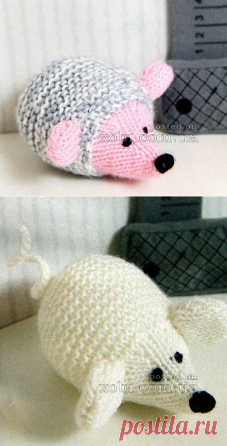 вязаная игрушка ежик