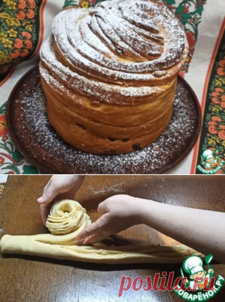 Кулич &quot;Краффин&quot; с песочной крошкой – кулинарный рецепт