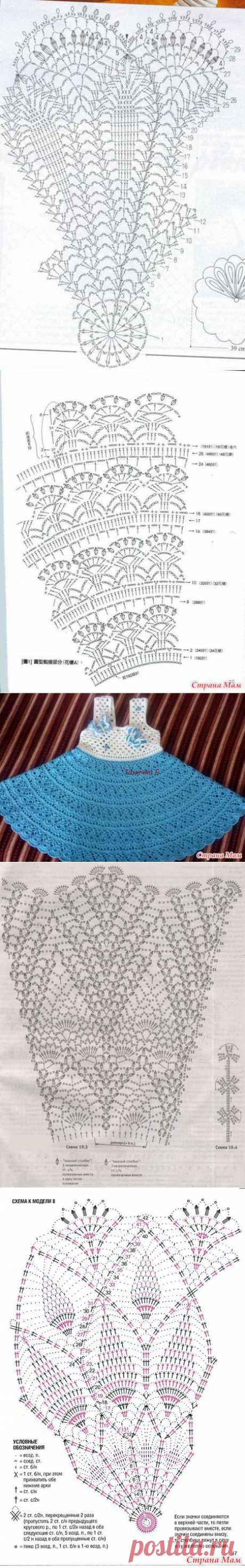 Шикарные схемы вязания юбочек.