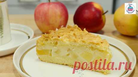 Яблочный ПИРОГ с Заварным Кремом или Польская Шарлотка!🍏🍎Это необычный и оригинальный пирог, который не уступает торту:) | Ольга Шобутинская | Дзен