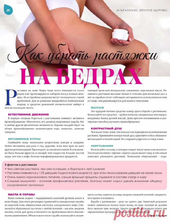 Как убрать растяжки на бедрах